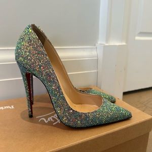 Christian Louboutin So Kate 120 Glitter Dragonfly size 8 (38)